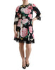 Dolce & Gabbana Enchanting Floral A-Line Dress with Sequined Detail