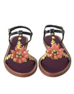 Dolce & Gabbana Elegant Crystal-Adorned Flat Sandals