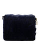 Dolce & Gabbana Exquisite Blue Mink Fur Shoulder Bag