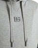 Dolce & Gabbana Chic Gray Logo Hooded Cotton Sweater