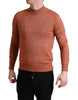 Dolce & Gabbana Silk-Cashmere Orange Crew Neck Sweater