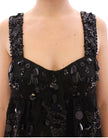 Dolce & Gabbana Elegant Sequined Floral Mini Shift Dress