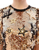Dolce & Gabbana Exquisite Gold Sequined Star Sheath Dress