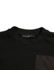 Dolce & Gabbana Elegant Crew Neck Cotton Blend Sweater