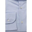 Bagutta Light Blue Cotton Men Shirt with French Collar