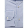 Bagutta Light Blue Cotton Men Shirt with French Collar