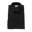 Bagutta Black Cotton Men's Shirt Slim Fit with French Collar