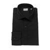 Bagutta Black Cotton Men's Shirt Slim Fit with French Collar