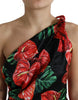 Dolce & Gabbana Tropical Elegance Silk Draped Dress