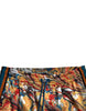 Dolce & Gabbana Elegant Satin Track Pants in Multicolor Marble
