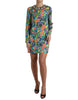 Dolce & Gabbana Multicolor Geometric Silk Mini Dress
