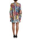 Dolce & Gabbana Elegant Floral Sequined Mini Dress