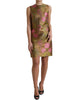 Dolce & Gabbana Elegant Floral Shift Sleeveless Mini Dress