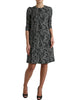 Dolce & Gabbana Elegant Chevron Shift Mini Dress