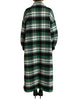 Dolce & Gabbana Elegant Green Plaid Long Coat