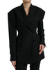 Dolce & Gabbana Elegant Striped Virgin Wool Blazer