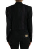 Dolce & Gabbana Elegant Striped Double Breasted Wool Blazer