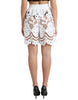 Dolce & Gabbana Chic High-Waisted Lace Shorts in Pure White