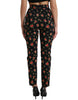 Dolce & Gabbana Elegant High-Waist Floral Tapered Pants