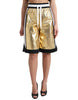 Dolce & Gabbana Elevated Elegance: High Waist Golden Shorts