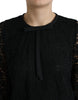 Dolce & Gabbana Elegant Floral Lace Long Sleeve Top