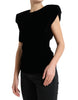 Dolce & Gabbana Velvet Exaggerated Shoulder Top