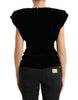 Dolce & Gabbana Velvet Exaggerated Shoulder Top