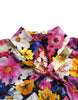 Dolce & Gabbana Floral Silk Blouse with Front Tie Fastening