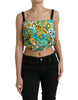 Dolce & Gabbana Elegant Floral Silk Blend Cropped Tank Top