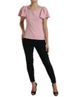 Dolce & Gabbana Chic Pink Bell Sleeve Top