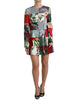 Dolce & Gabbana Floral Jacquard Mini Shift Dress Masterpiece
