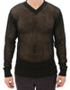 Dolce & Gabbana Elegant V-Neck Dark Green Knitted Sweater