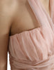 Dolce & Gabbana Elegant Silk Chiffon Halter Midi Dress