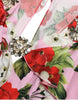 Dolce & Gabbana Elegant Crystal-Embellished Silk Dress