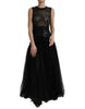 Dolce & Gabbana Elegant Black Sequined Evening Dress