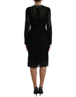 Dolce & Gabbana Elegant Crystal-Embellished Sheath Dress
