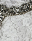 Dolce & Gabbana Elegant White Shift Dress with Crystal Embellishment