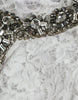 Dolce & Gabbana Elegant White Shift Dress with Crystal Embellishment
