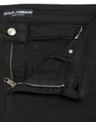 Dolce & Gabbana Chic Black Mid-Waist Stretch Jeans