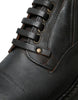 Dolce & Gabbana Elegant Mens Leather Derby Dress Shoes
