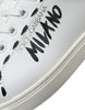Dolce & Gabbana Sleek White Low Top Leather Sneakers