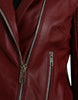 Dolce & Gabbana Bordeaux Biker Leather Jacket