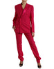 Dolce & Gabbana Elegant Red Slim Fit 3 Piece Martini Suit
