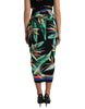 Dolce & Gabbana Elegant Floral High Waist Midi Skirt