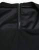 Dolce & Gabbana Elegant Black Stretch Cady Midi Dress