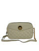 Versace Elegant White Leather Camera Shoulder Bag