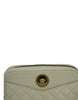Versace Elegant White Leather Camera Shoulder Bag
