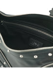 Versace Elegant Black Leather Hobo Shoulder Bag