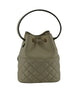 Versace Elegant Small White Leather Bucket Shoulder Bag