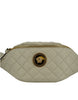 Versace Elegant White Lamb Leather Belt Bag